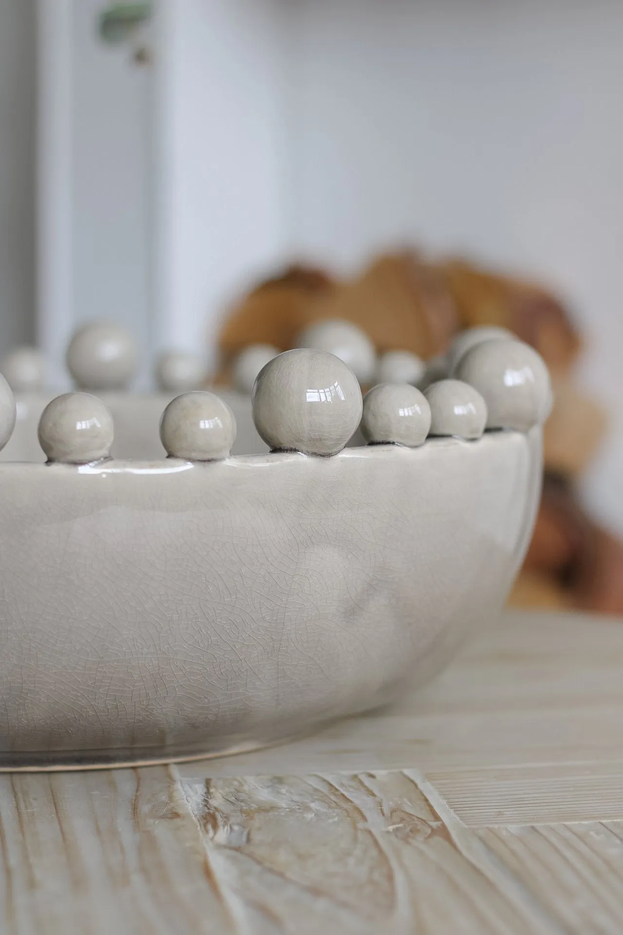 Grey Bobble Edged Bowl