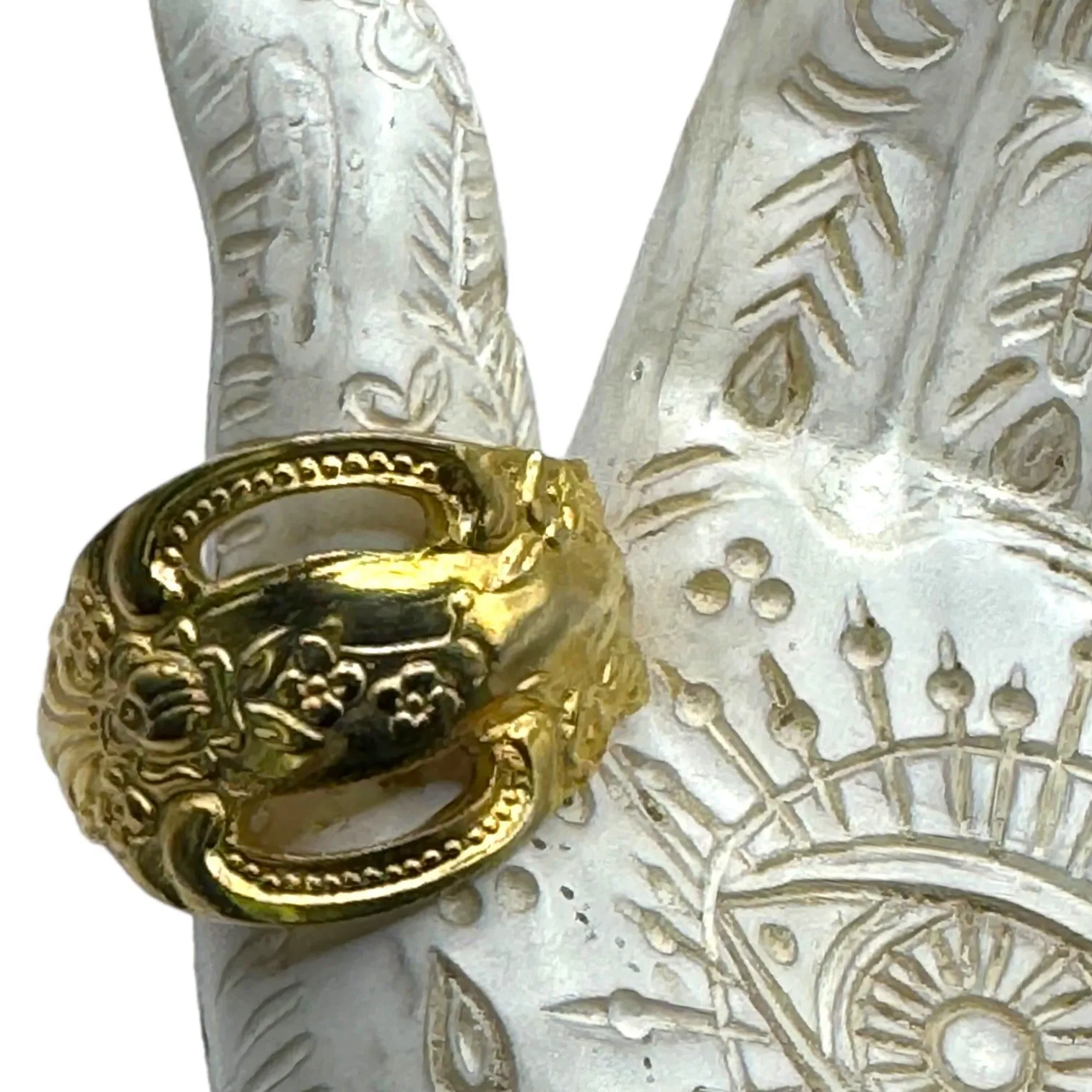 King Arthur’s Gold Electroplated Artisan Spoon Artisan Ring