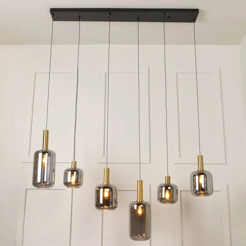 Louisiana 6 Light Pendant Light - Black