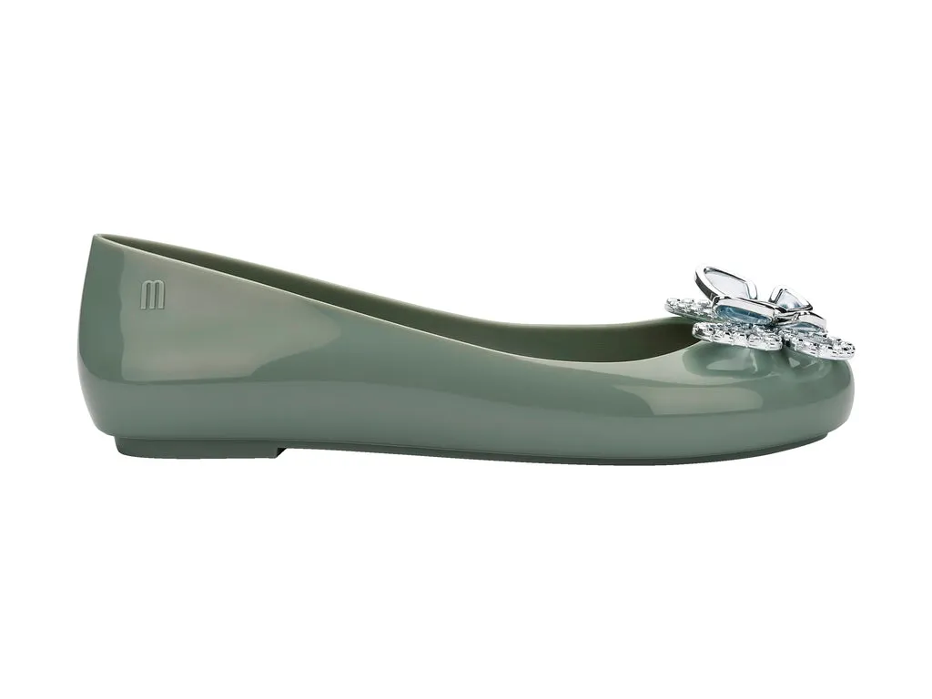 Melissa Sweet Love Fly AD Butterfly Embellished Green Ballerinas