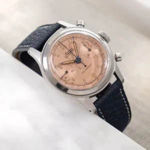 Minerva Chronograph Salmon Dial Cal 13-20ch Ref 1335