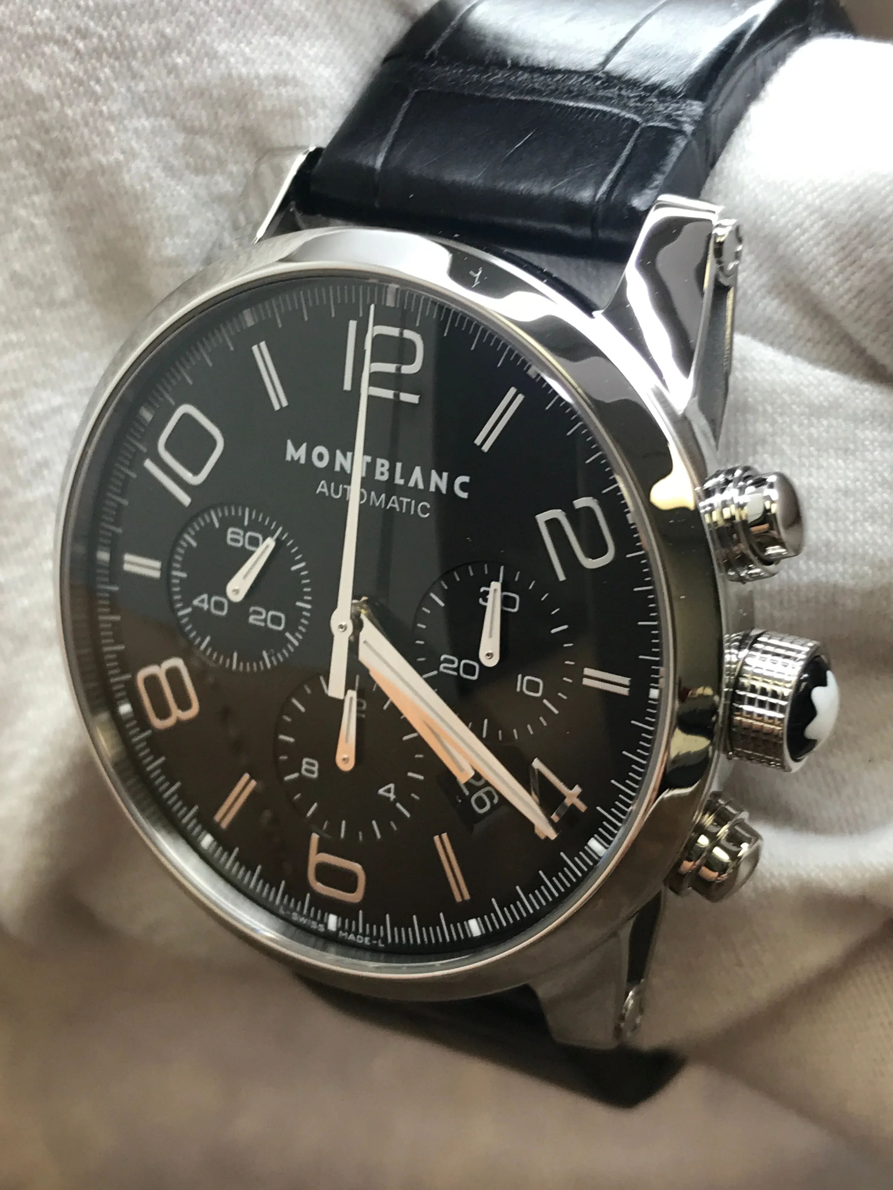 Montblanc Timewalker Chronograph 7069 Black Dial Automatic  Men's Watch