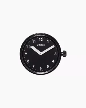 O clock dial numbers black