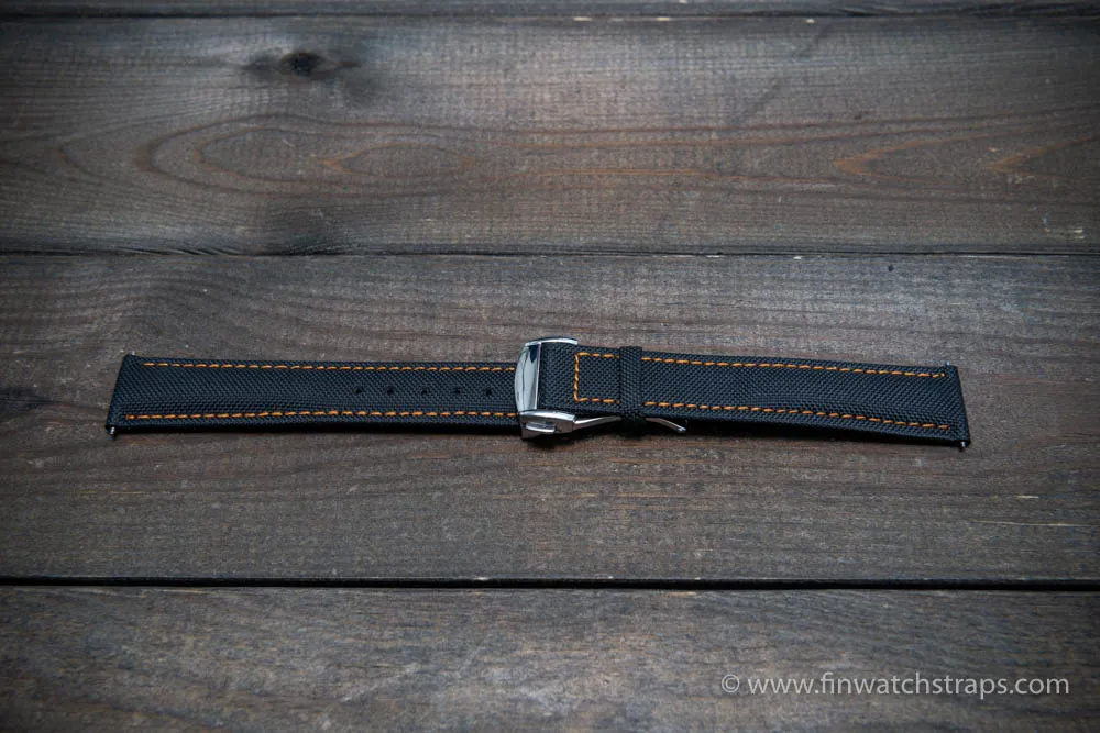 Omega watch strap, canvas with leather lining 22x20 mm, 21x20 mm, 20x18 mm, 19x18mm.