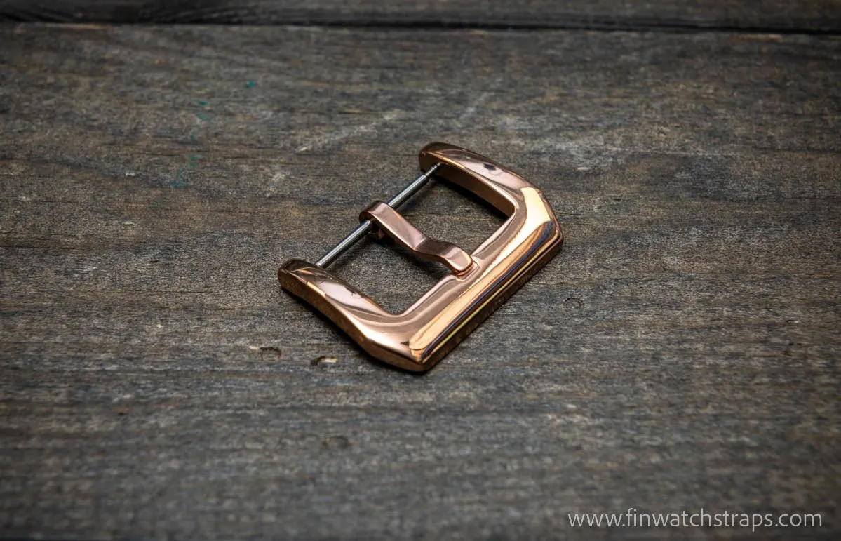 Panerai -style buckle, stainless steel (polished, matte, brushed) 18 mm, 20mm, 22 mm, 24 mm.