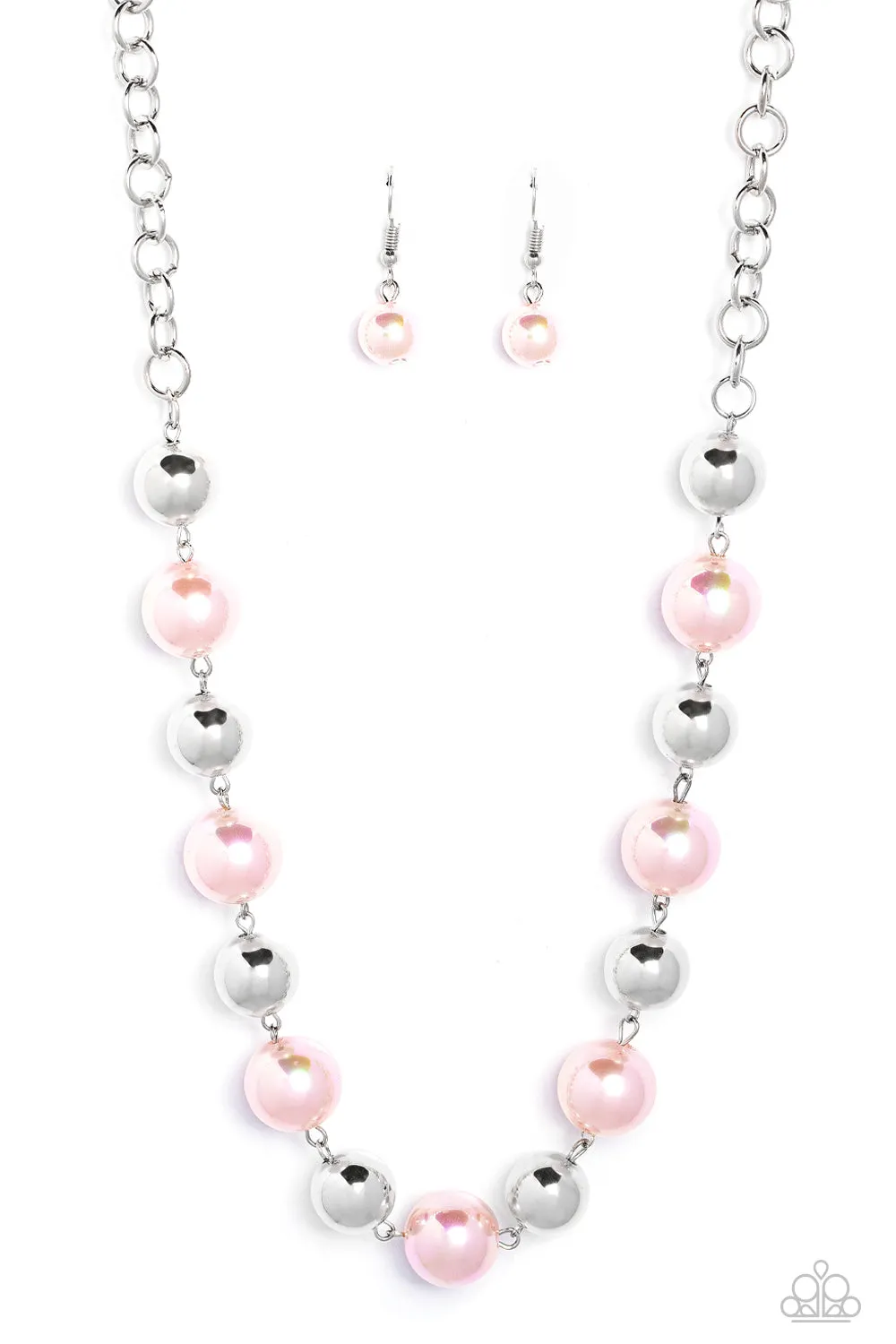 Paparazzi Dreamscape Escape Necklace Pink & A DREAMSCAPE Come True Bracelet Pink (Iridescent)