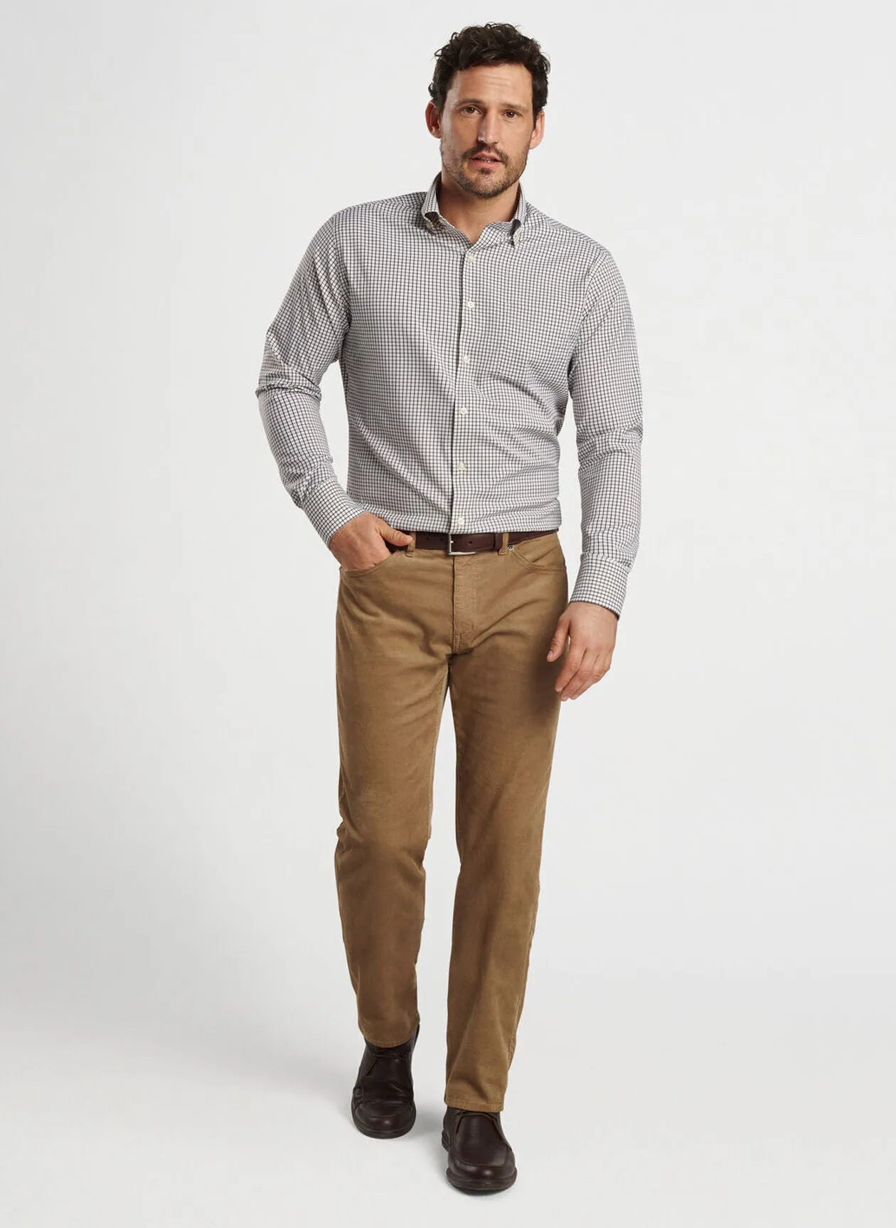 Peter Millar HANFORD PERFORMANCE TWILL SPORT SHIRT-Black