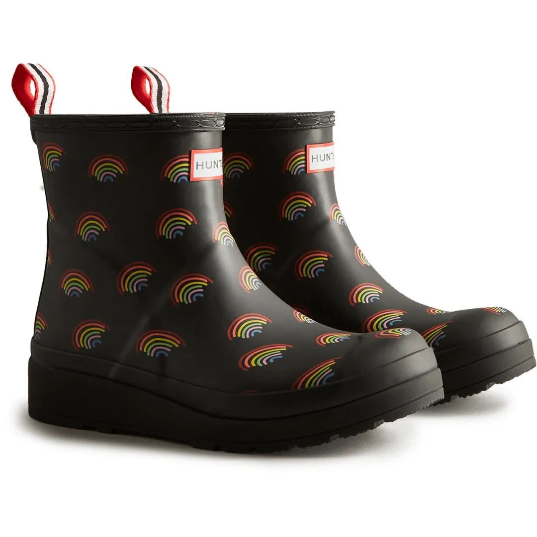 Play Short Mini Rainbow Print Boot by Hunter