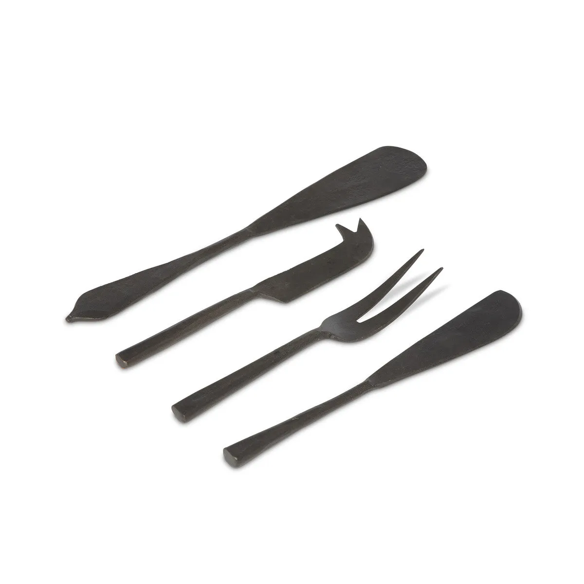 Primitive Iron Cheese Service, Set of 4