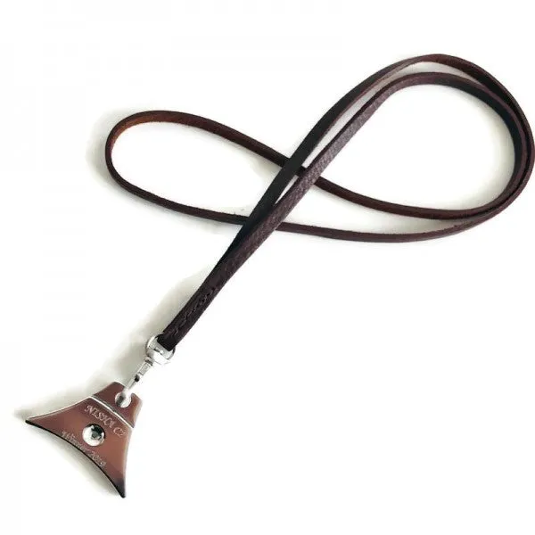 Soft Slimline Italian Leather Long Lanyard