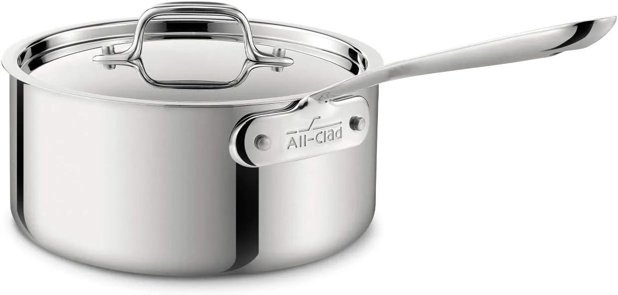 Stainless Steel Tri-Ply Dishwasher Safe Sauce Pan with Lid