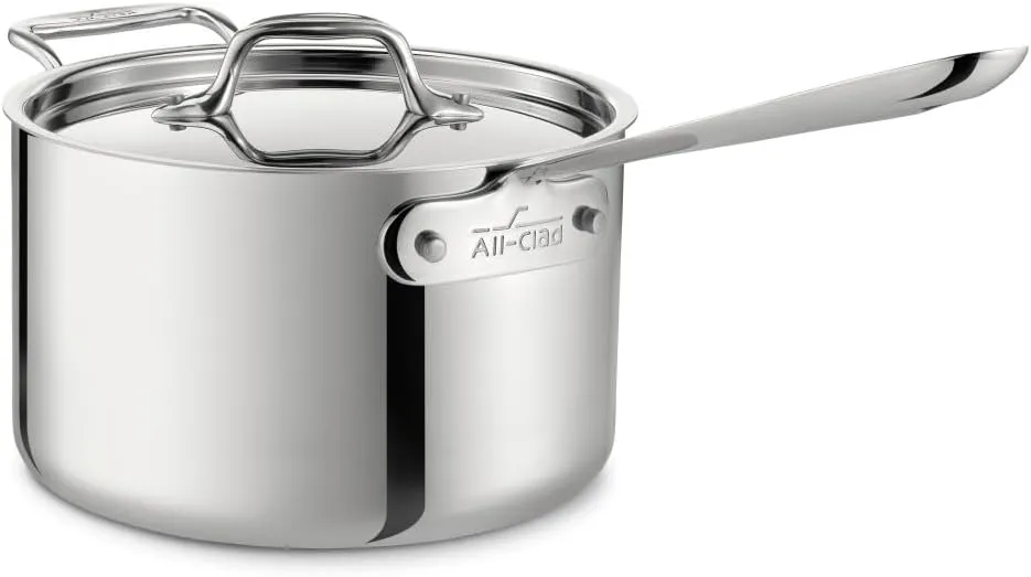 Stainless Steel Tri-Ply Dishwasher Safe Sauce Pan with Lid