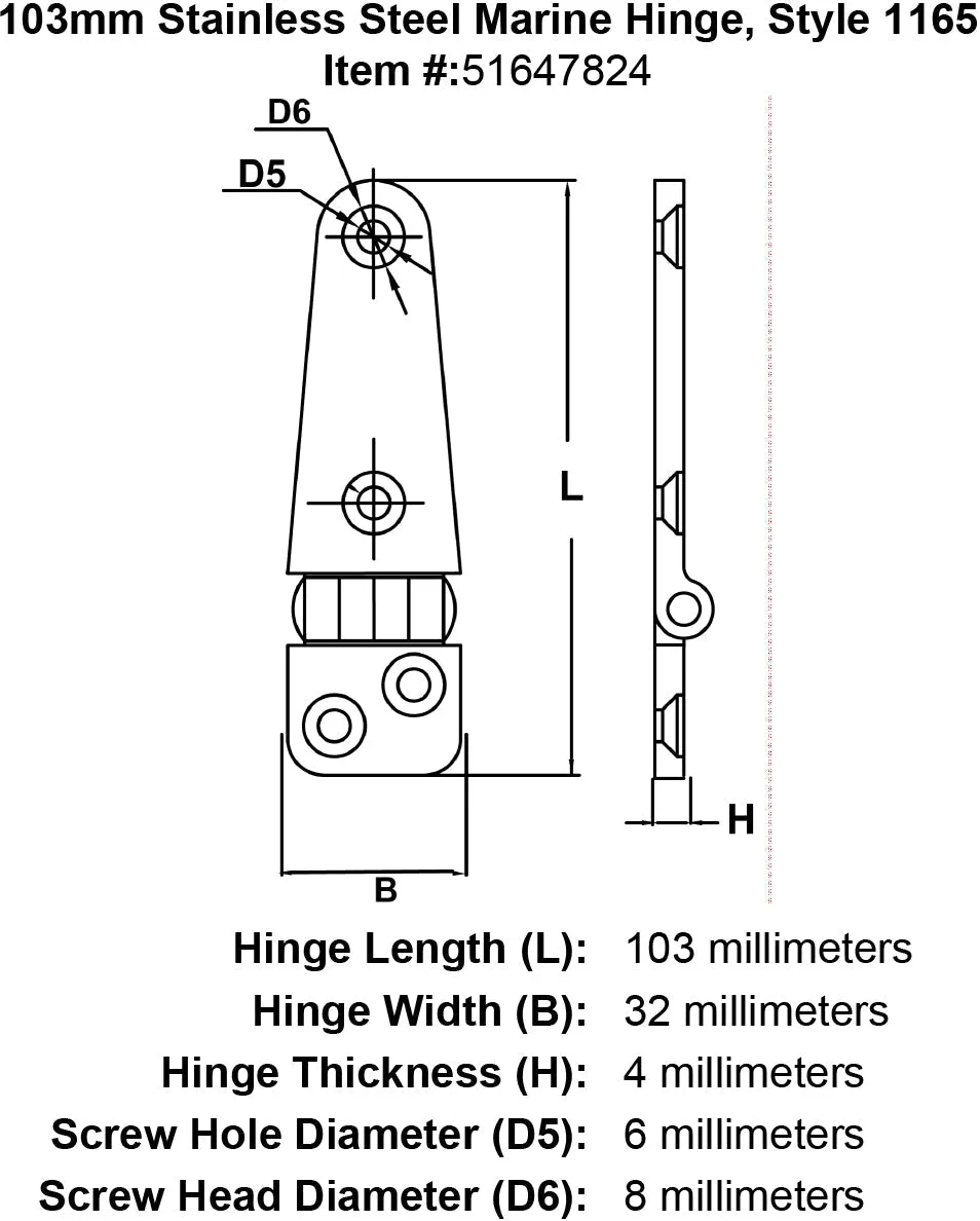 Style 1165 Hinge