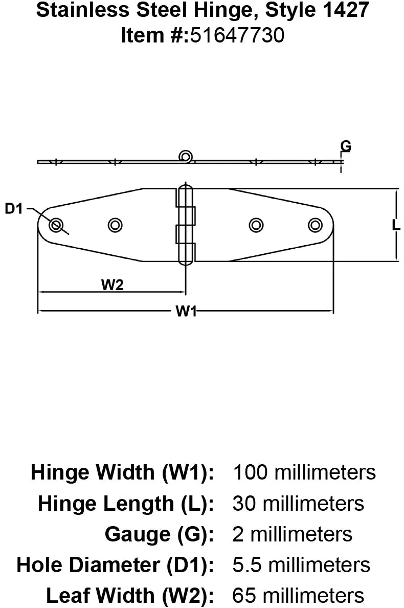 Style 1427 Hinge