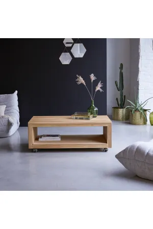 Teak Modern Minimalist Coffee Table | Tikamoon Anoa