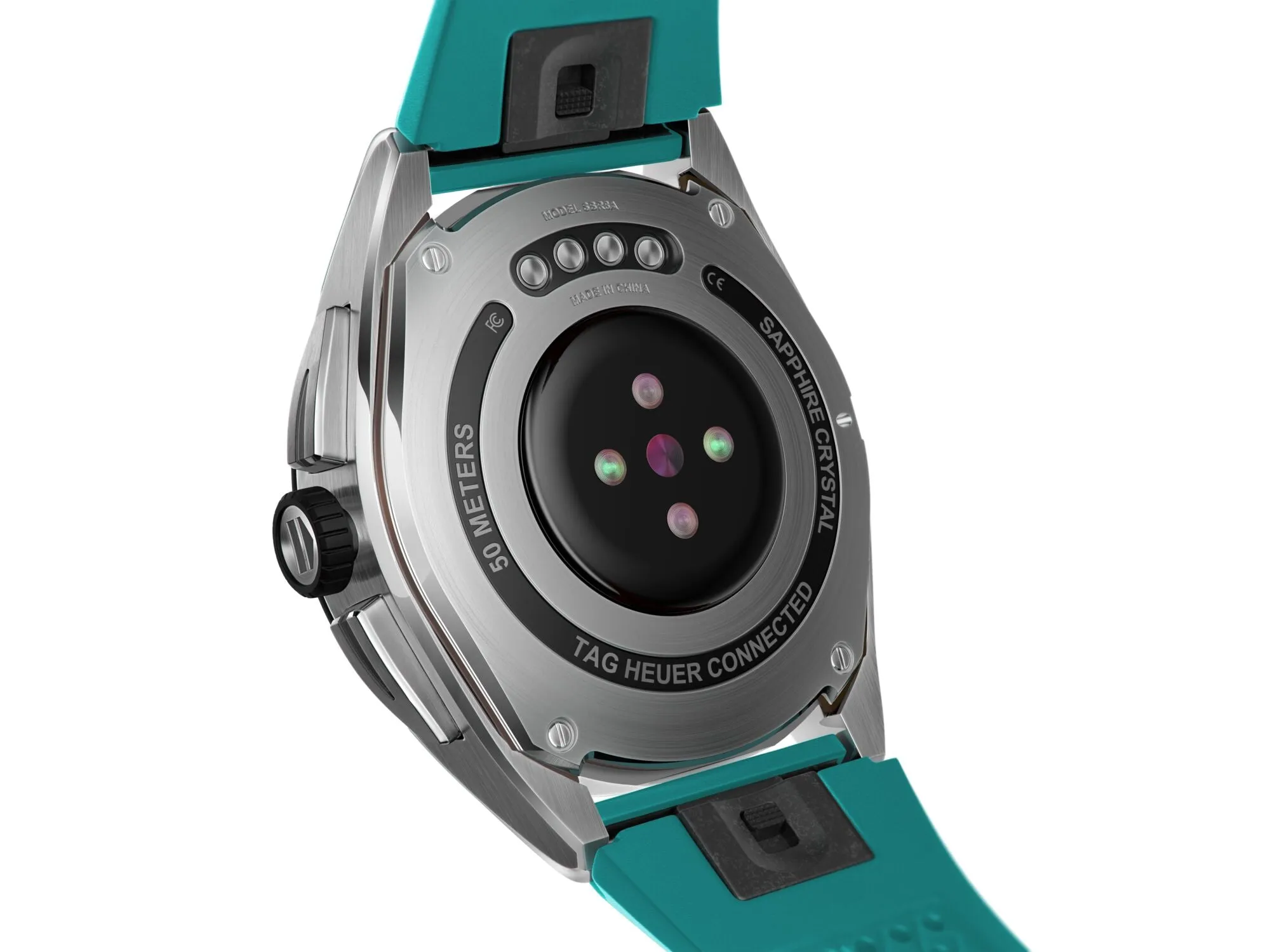 TH Watch Connected Calibre E4 45 Light Blue Rubber