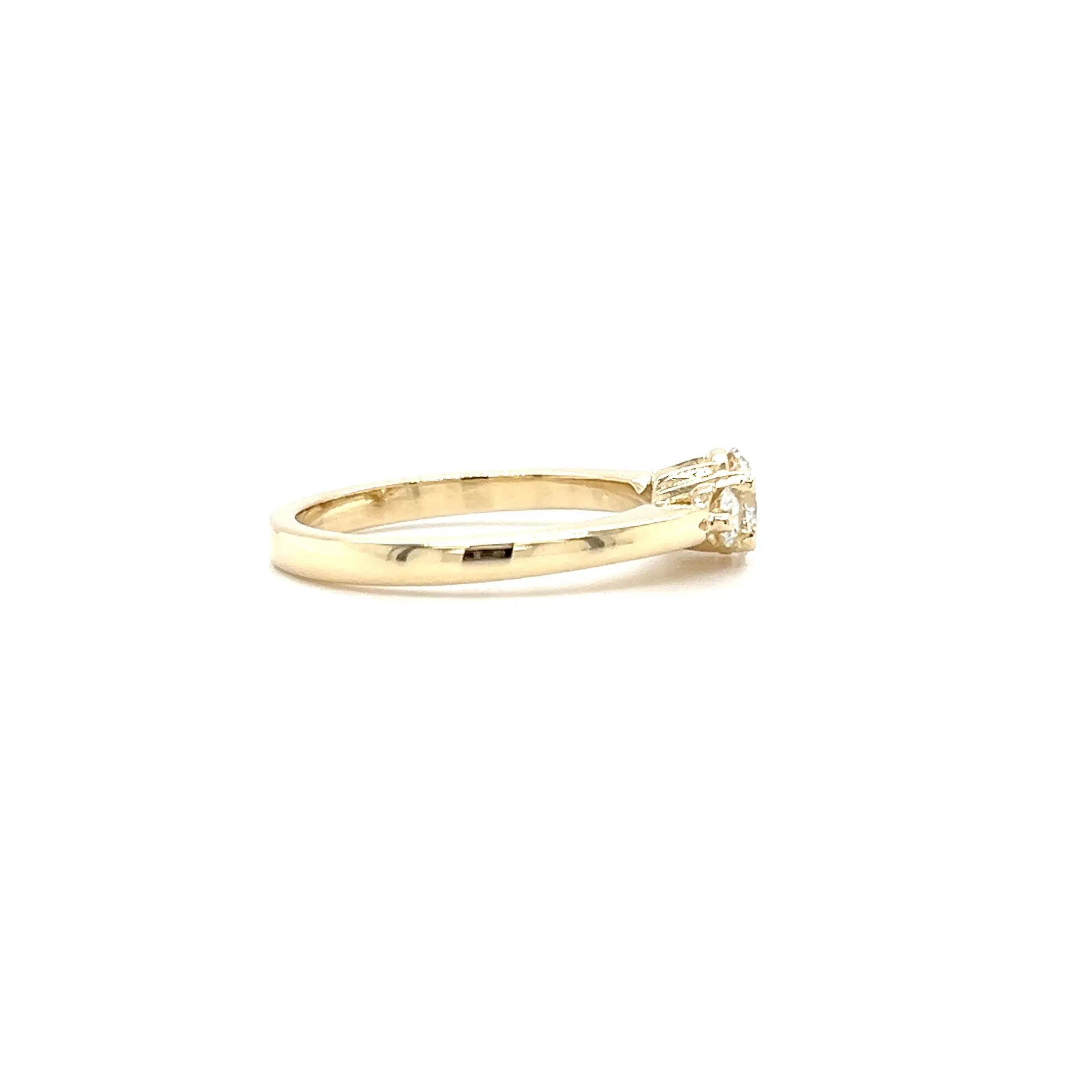 Three Stone Ring with 0.63ctw of Diamonds in 14K Yellow Gold