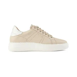 Vinca Lace Croco Sneaker - SAND