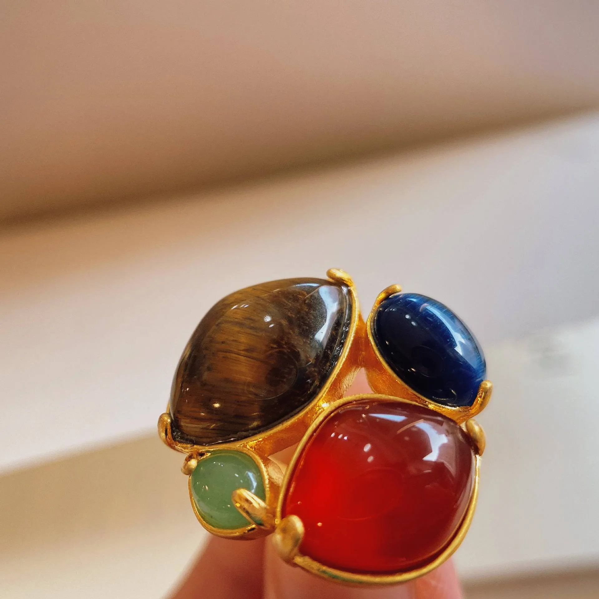 Vintage Gemstone Gold Ring