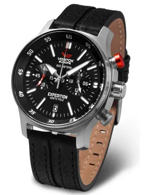 Vostok-Europe Expedition North Pole-1 Black Leather Watch VK64/592A559