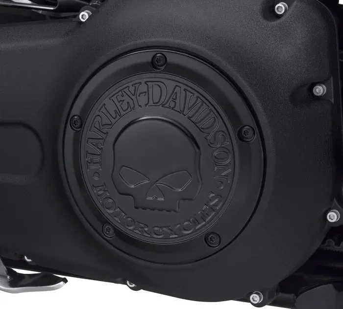 WILLIE G SKULL DERBY COVER - TWIN CAM (BLACK)