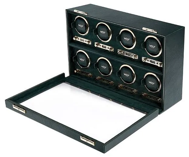 WOF Watch Winder British Racing Green 8 Piece